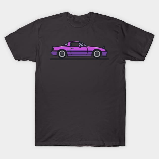 Depp purple Mazda Miata MX-5 NA T-Shirt by antipc